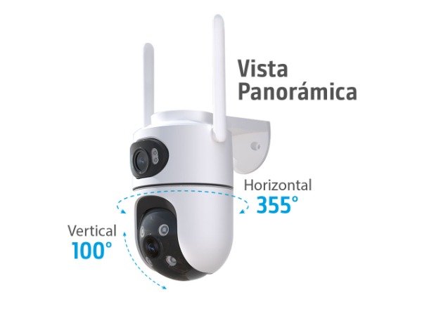 Producto - Camara De Seguridad IP WiFi Exterior Nisuta NSIC633 Doble Lente 3MP+3MP - 1