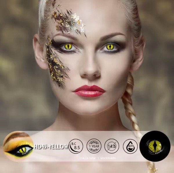 Producto - Lentes de contacto fantasía HD45 Yellow