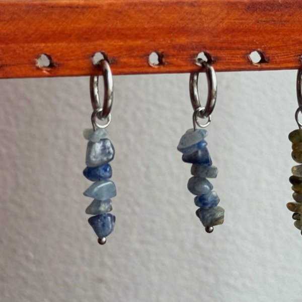 Producto - AROS CIELO CUARZO AZUL SILVER