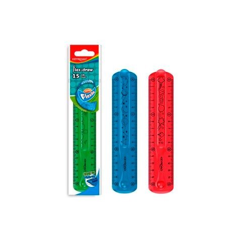 Producto - REGLA FLEXIBLE FLEX-DRAW 15CM KEYROAD