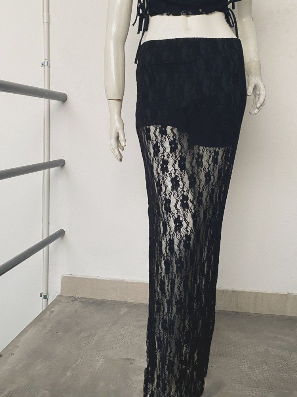 Producto - Pollera encaje con calza