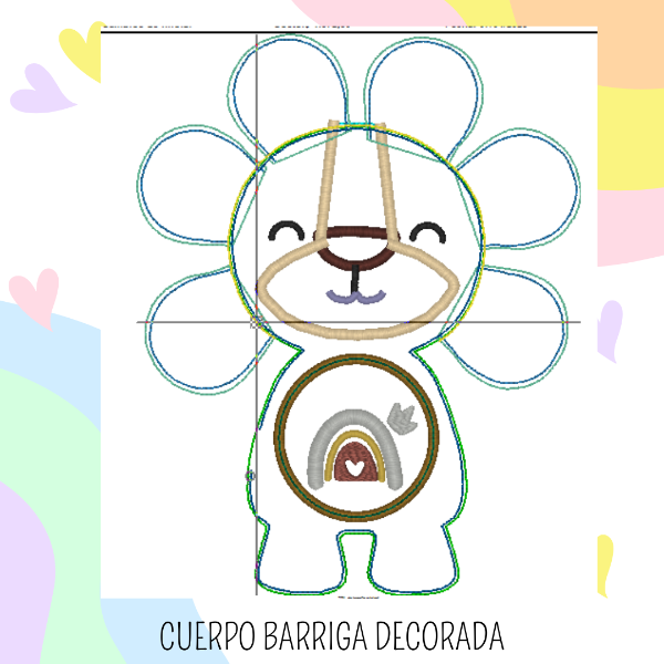 Producto - Muñeco ITH " León TASTI" - Matriz de Bordado - Tipo ITH - 1