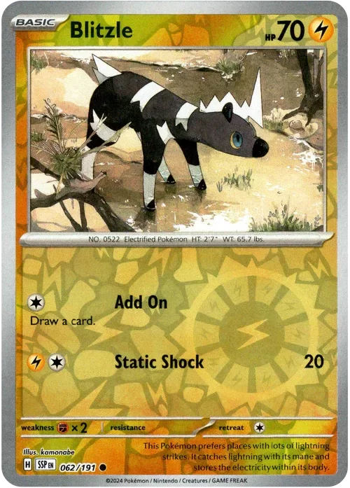 Producto - Blitzle - 062/191 - Surging Sparks - Reverse Holo