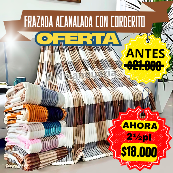 Producto - FRAZADA ACANACADA 2 Y MEDIA PLAZA