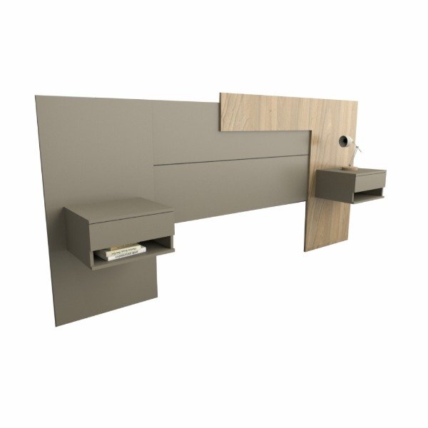 Producto - Respaldo Extensible para Box 1.40/1.60 m (Olmo/Gris C) COG