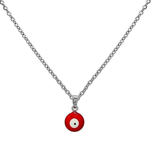 Producto - Collar de acero quirúrgico - 45cm - Espejito 1mm - Ojo turco