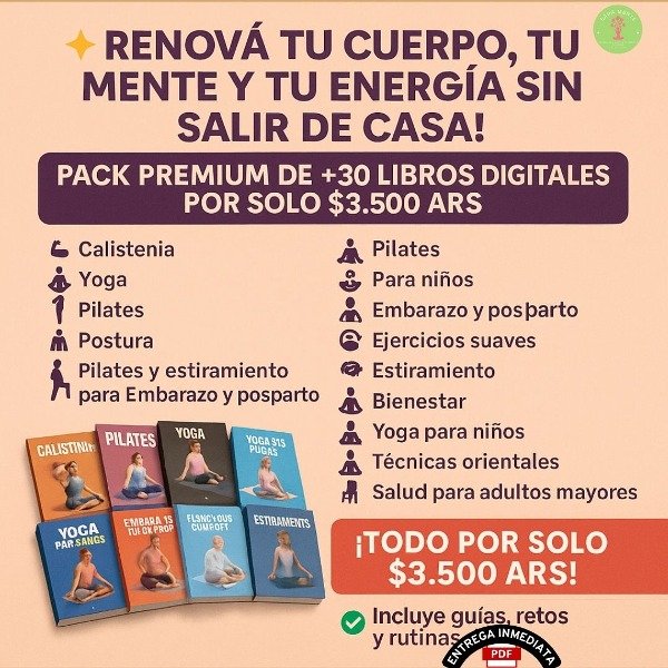 Producto - Calistenia-Yoga y yoga facial-Pilates-Postura y estiramiento-