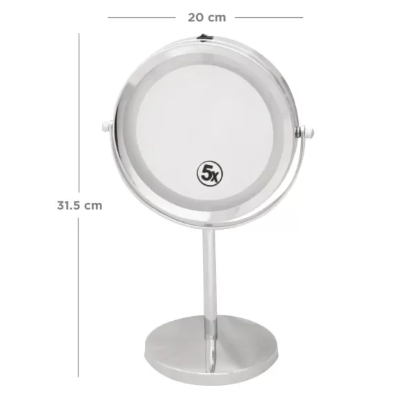 Producto - ESPEJO METAL C/PIE LED + AUMENTO X5 - 1