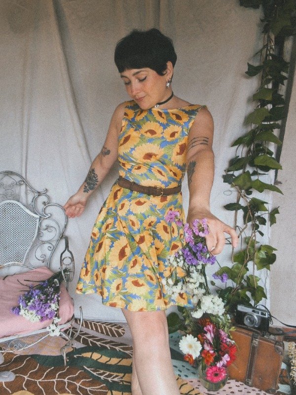 Producto - Vestido Ida del Carmen "Girasoles" - 1
