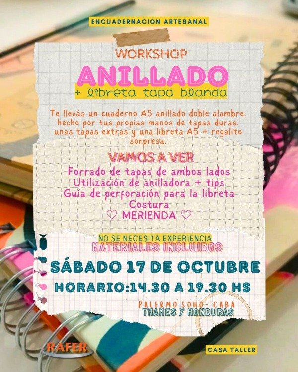 Producto - Workshop ANILLADO + Libreta tapa blanda - 1