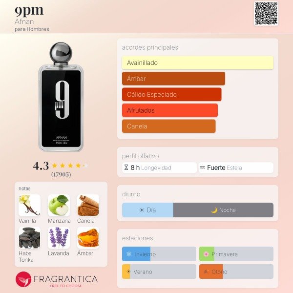 Producto - 9PM Afnan - vainilla/frutal/ámbar - 1