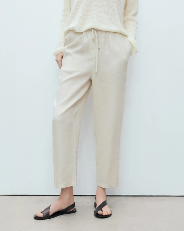 Producto - Pantalón Caléndula Beige 100 Lino