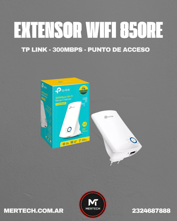 Producto - Access Point TL-WA850RE Range Extender 300Mbps Universal (0854)