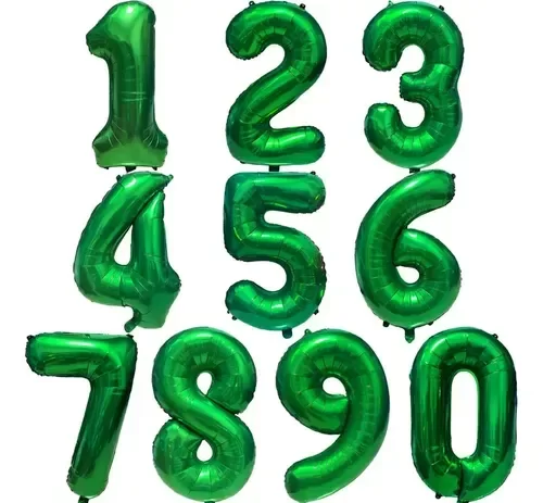 Producto - Globo número metalizado 32 pulgadas 70 cm - 3