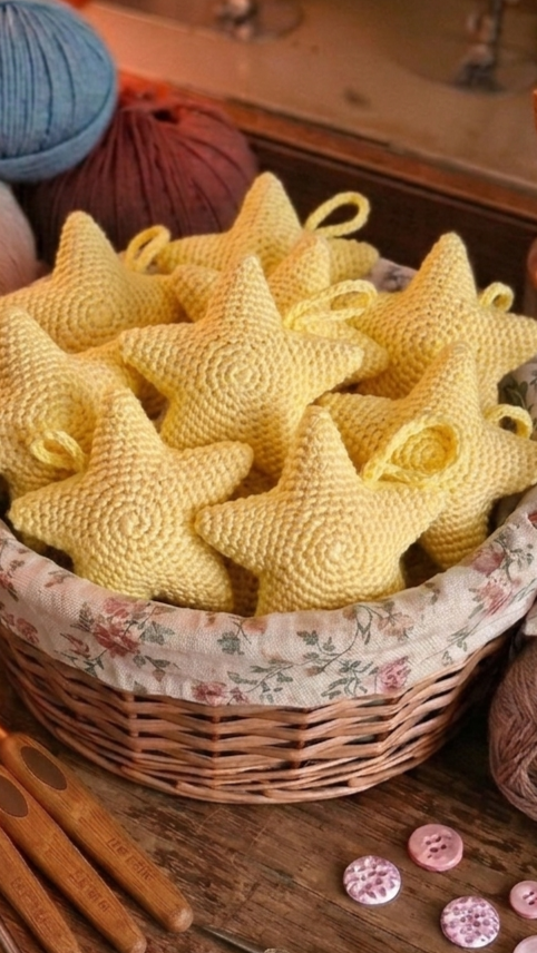 Producto - Estrellas de Hilo Amarillo Pastel, Souvenir (Pack de 10 unidades)