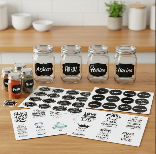 Producto - Kit Imprimible Etiquetas Frascos Editables Especiero Cocina