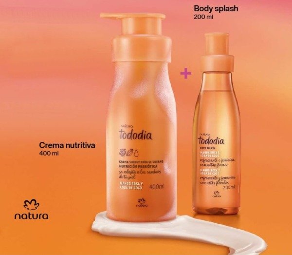 Producto - Combo "Mango Rosa y Agua de Coco" Natura Crema Nutritiva + Body Splash