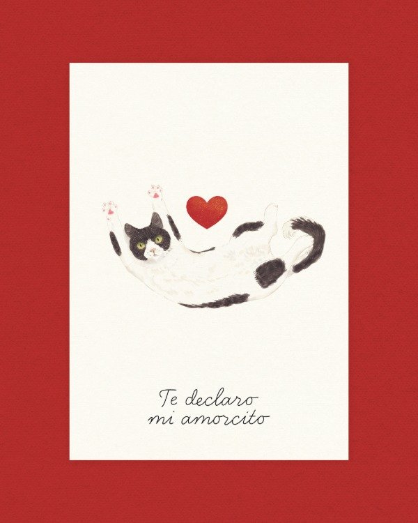 Producto - Postal Amorcitos - blanco y negro