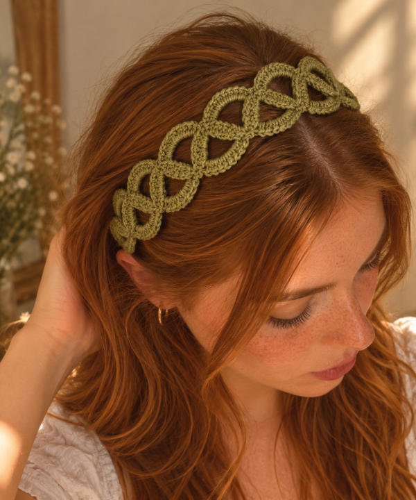 Producto - Vincha crochet Clavel