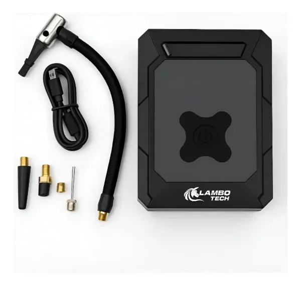 Producto - Inflador Eléctrico Portátil LAMBOTECH C-549-1 Recargable + LINTERNA - 0