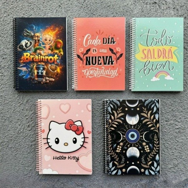 Producto - PACK 40 UNIDADES CUADERNO A5 RAYADO O LISO MODELOS A ELECCION