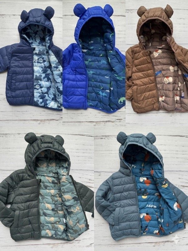Producto - Campera puffer REVERSIBLES orejitas importado Varias estampas