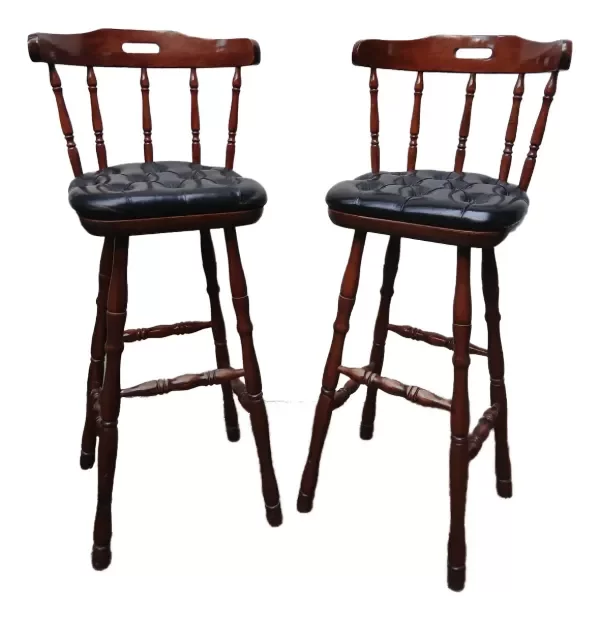 Producto - Taburete de Estilo Boston - Tapizados de Cuero Originales