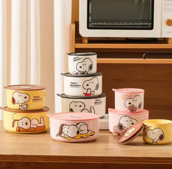 Producto - Bowl de ceramica Snoopy Amarillo 3 tamaños