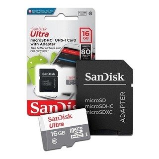 Producto - Memoria Micro Sd 16gb Sandisk Ultra 80mb/s Clase10 Premium