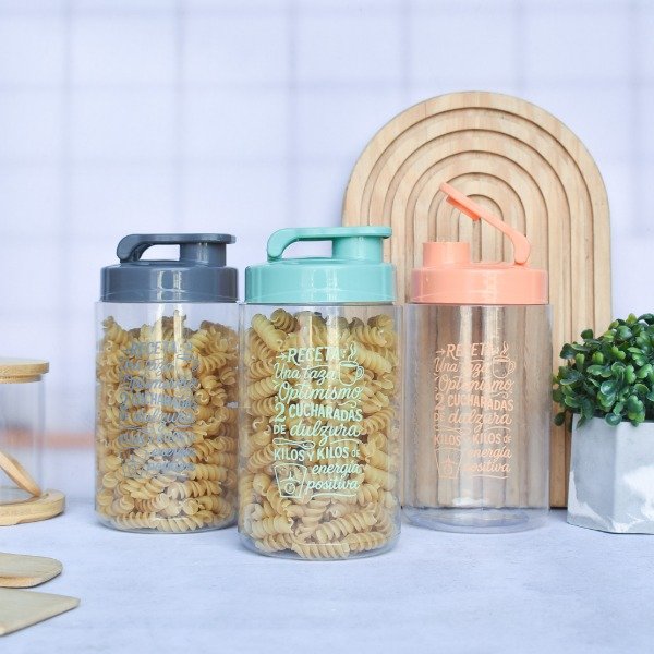 Producto - CONTENEDOR REDONDO CON PICO VERTEDOR 900ML 16X9CM SUMIL