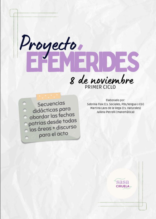 Producto - PROYECTO EFEMÉRIDES - 8 DE NOVIEMBRE - PRIMER CICLO