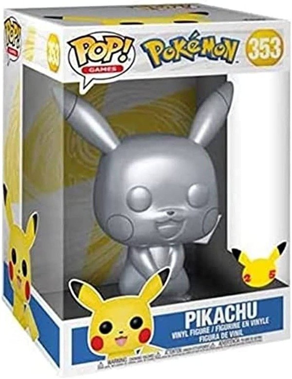 Producto - Funko pop Pokemon pikachu plateado  10 pulgadas edición especial exclusivo