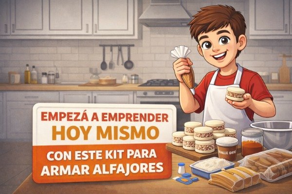 Producto - COMBO ALFAJOR EMPRENDEDOR DE MAICENA (TAPAS+DULCE+COCO+KIT ENVASADO)