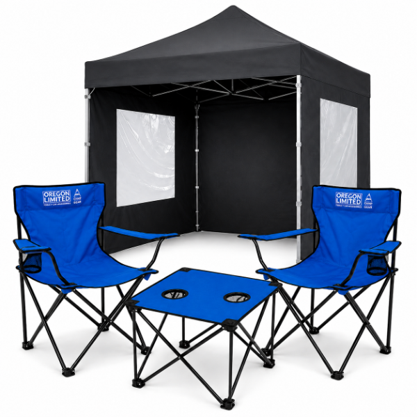 Producto - Combo Camping Completo Oregon: Gazebo 3x3 + 2 Sillas + Mesa Plegable - 0