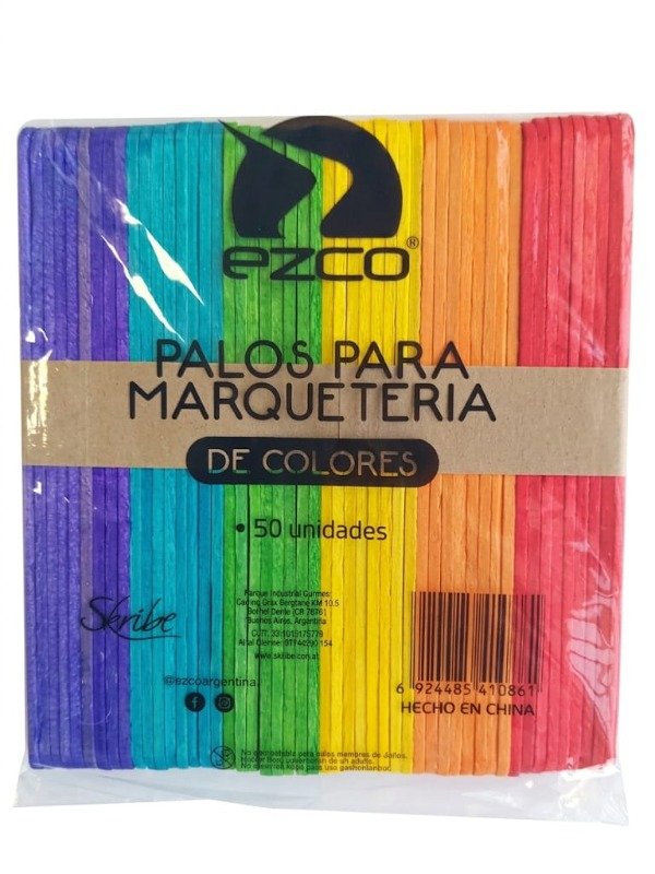 Producto - Palitos de Madera Helado de Color x 50 unidades