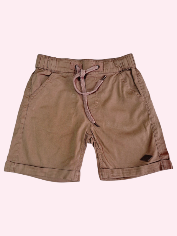 Producto - Bermuda liviana color marron con tira Mimo 7/8 años