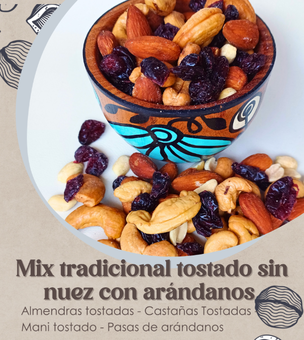 Producto - Mix tradicional tostado sin nuez con arándanos