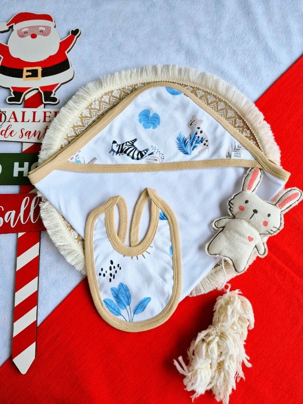 Producto - Mantilla de algoodon cebra beige