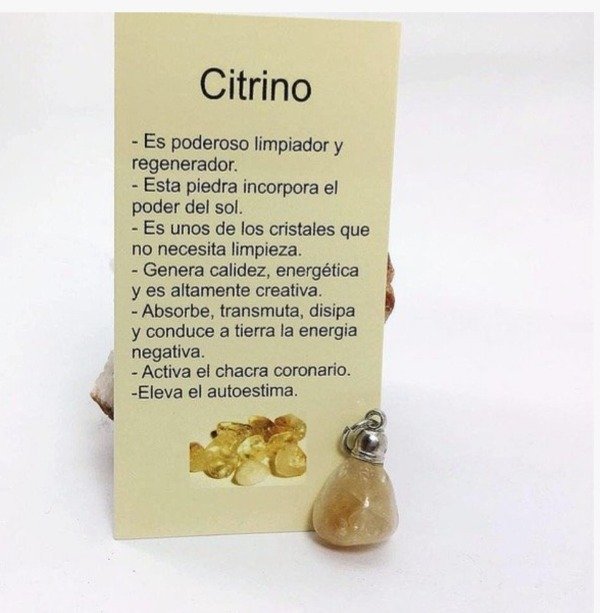 Producto - Dije Citrino 2 a 3cm - 0