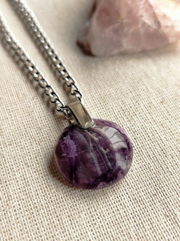 Producto - COLLAR DE FLUORITA VIOLETA - Enfoque y claridad - 3