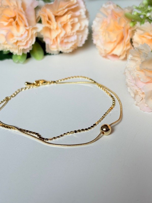 Producto - Pulsera ámbar acero dorado