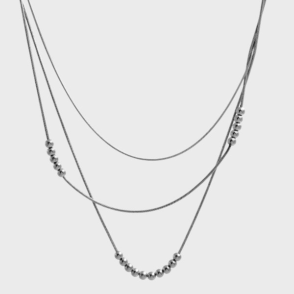 Producto - Collar de acero quirúrgico - Triple - Clapton - Bolitas