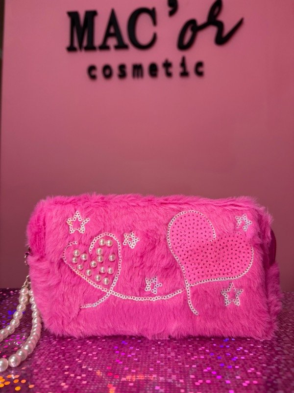 Producto - Portacosmeticos peluche con lentejuelas