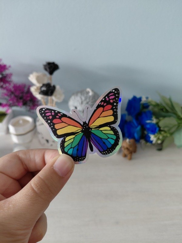 Producto - Stickers holográficos - Colección "LGBTQI+" 0130B - Mariposa