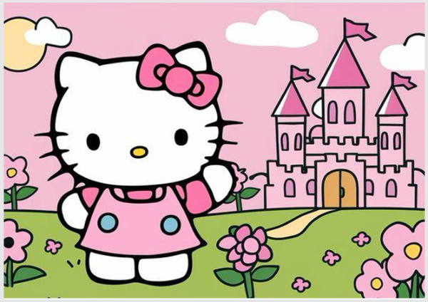 Producto - Lamina comestible rectangular hello kitty 2