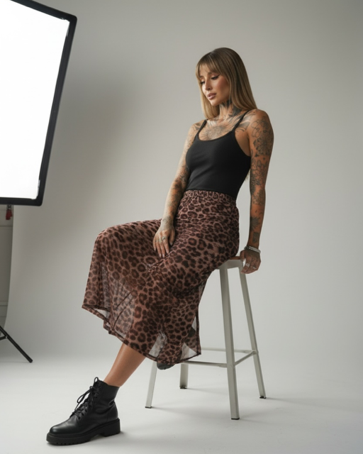 Producto - POLLERA LARGA PRINT IRINA 0284 - 0