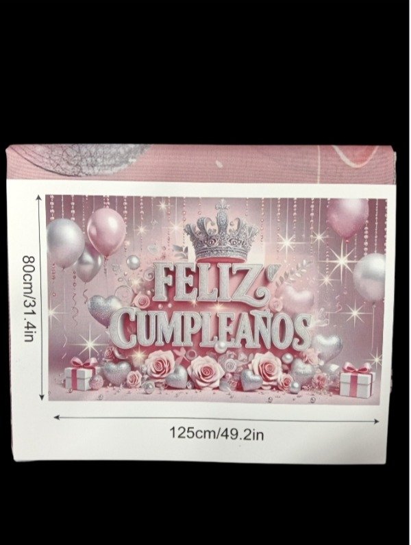 Producto - banner feliz cumpleaños rosa - 0
