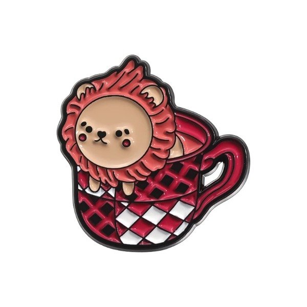 Producto - Pin Harry Potter - Mascota en tacita - León Gryffindor