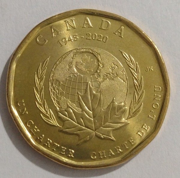 Producto - Canadá 1 dólar 2020. 75 años de la ONU
