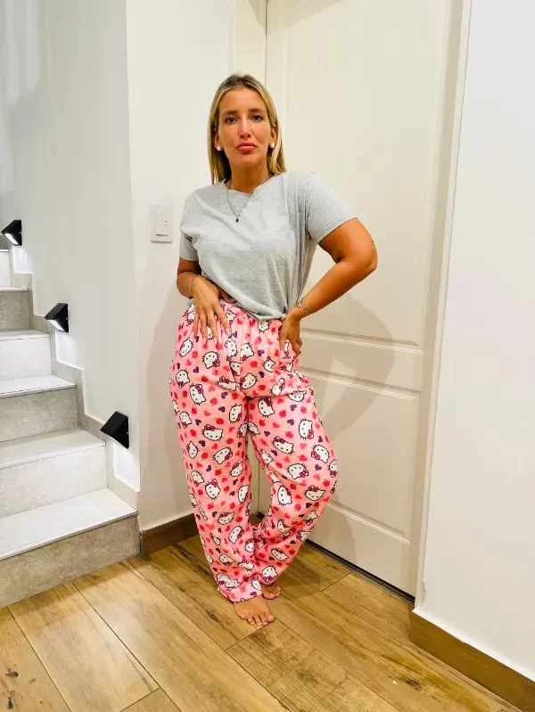 Producto - Pantalon Polar Kitty Rosa